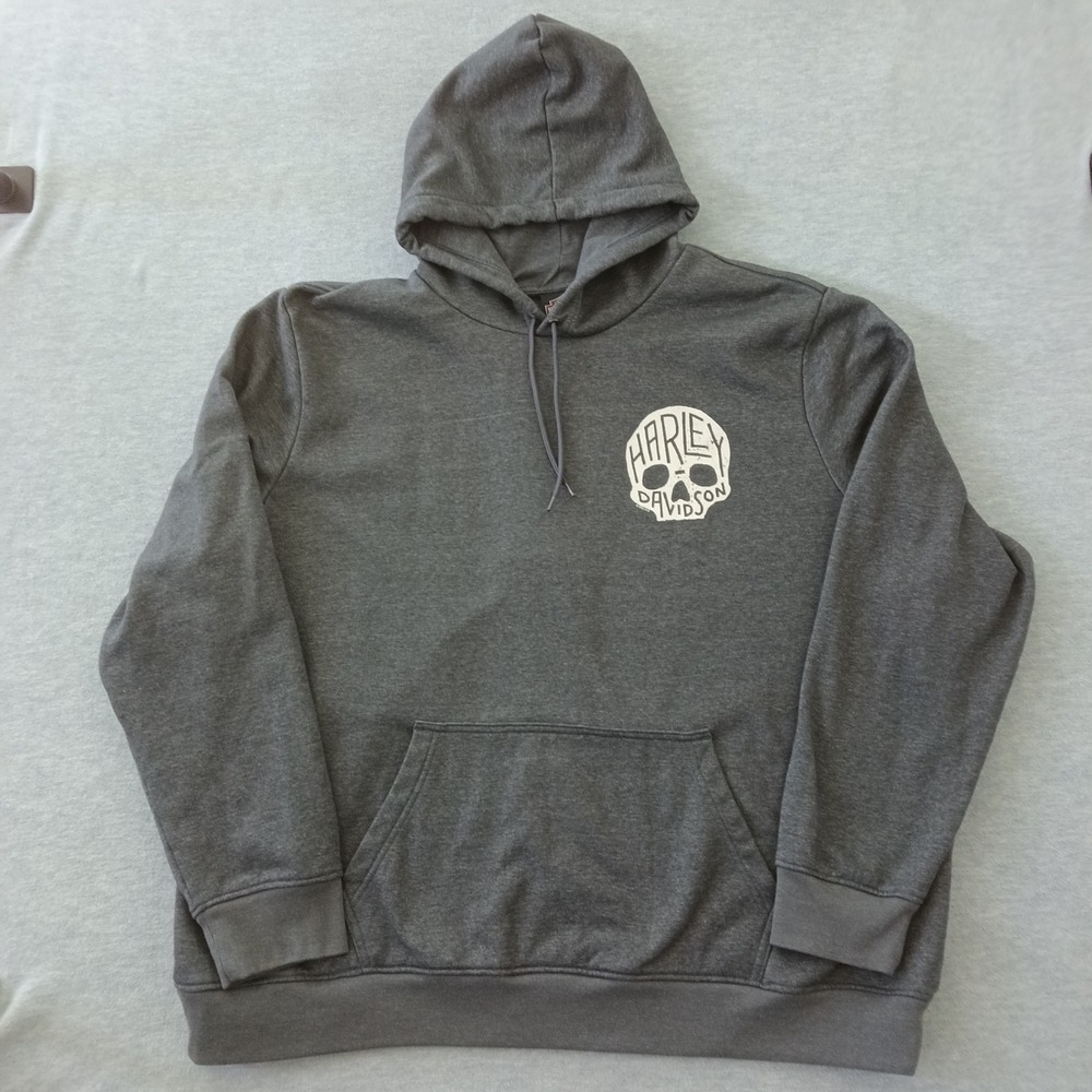 Harley Davidson Twin Cities North Blaine MN Viking Skull Hoodie Charcoal 3X